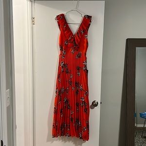 Lulu's Red Floral Maxi Dress